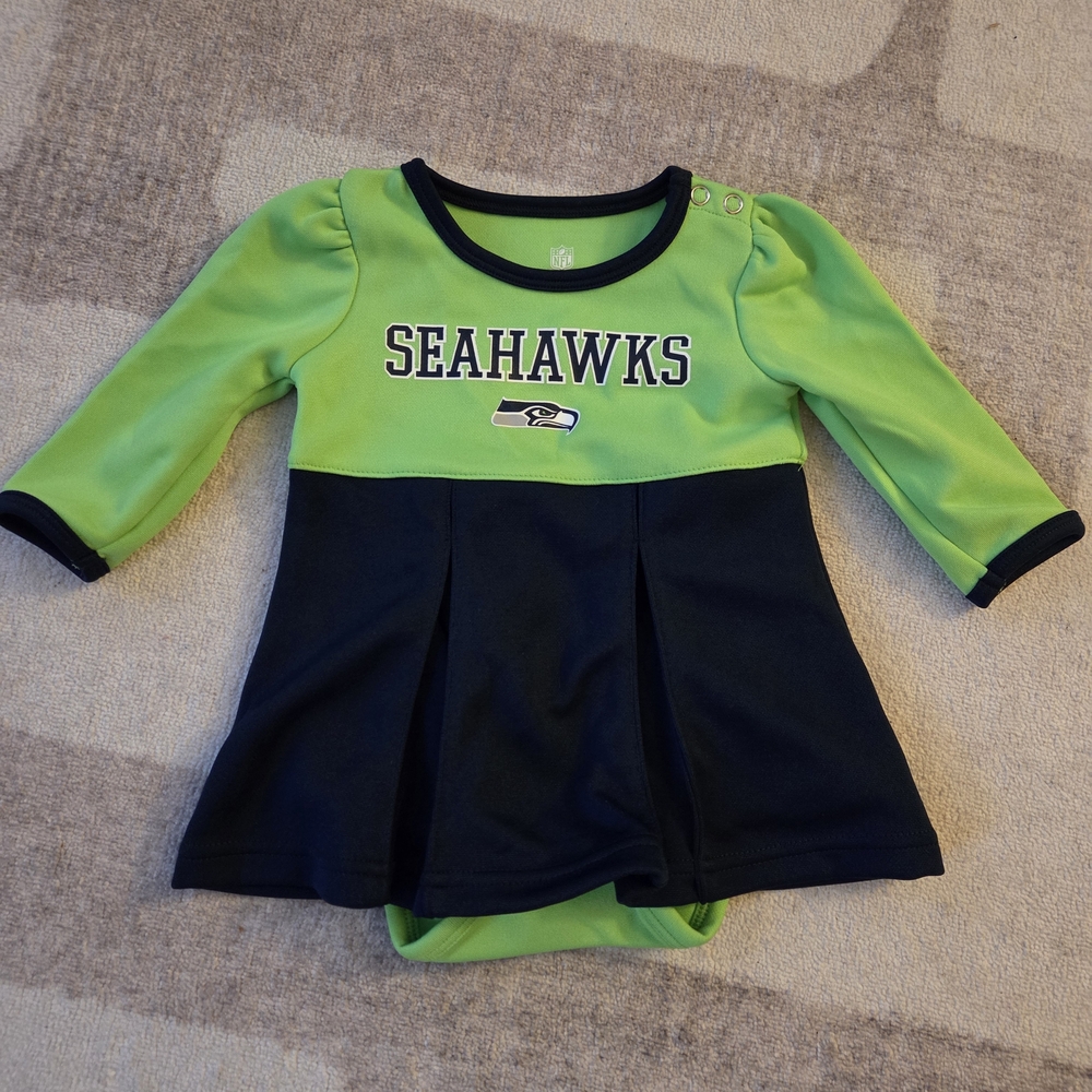 NEW Seattle Seahawks Baby Girls Onesie Dress